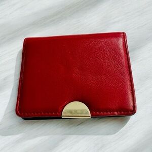 Wallet, genuine leather, Apt 9.,red, small, red/black